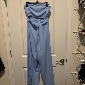 Strapless bandeau jumpsuit
